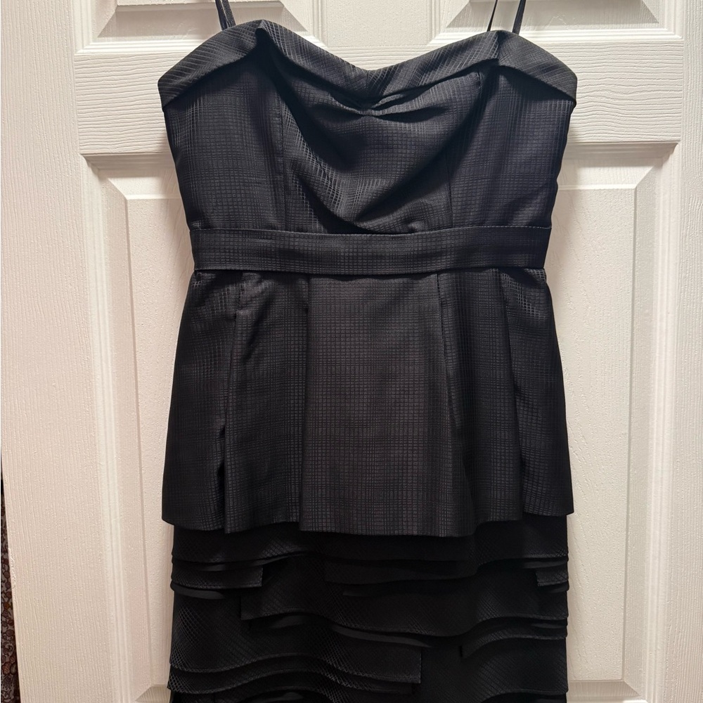 BCBGMaxAzria Black Layered Mini Dress